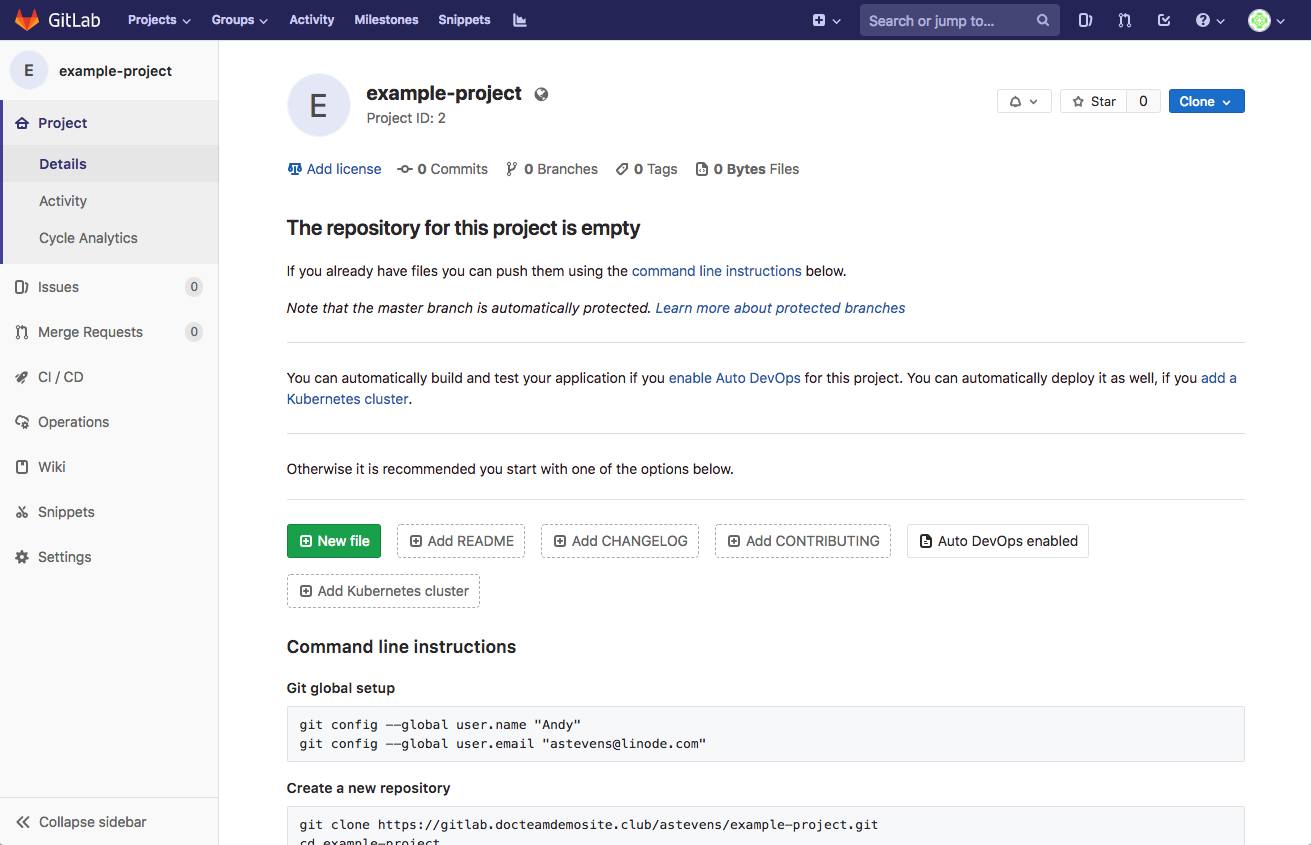 An empty project on GitLab An empty project on GitLab