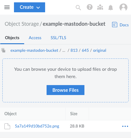 An attachment file for a Mastodon “toot” visible within the Linode Cloud Manager interface An attachment file for a Mastodon “toot” visible within the Linode Cloud Manager interface