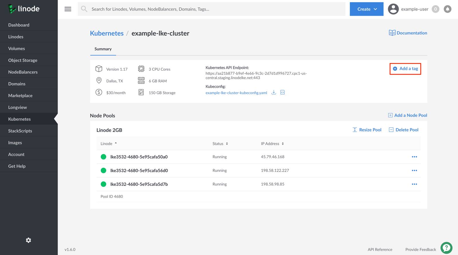 Click on the Add Tags link to begin adding tags Click on the Add Tags link to begin adding tags